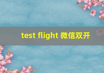 test flight 微信双开